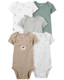 Enxoval bebê conjunto longo 7 peças urso e listras multicor