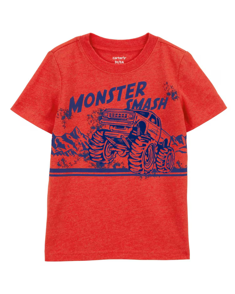 Camiseta infantil monster smash vermelha |