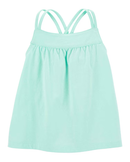 Regata infantil básica com pregas verde |