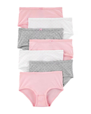 Kit Calcinha 7 Peças - Rosa/Cinza/Branco
