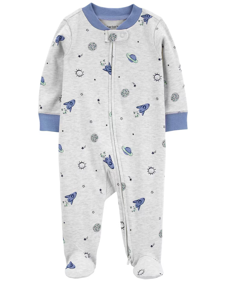 Macacão bebê de fleece foguete cinza |