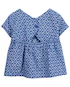 Conjunto longo infantil 2 peças floral azul |