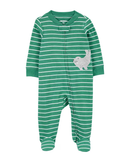 Macacão bebê foca listrada verde | Carter's