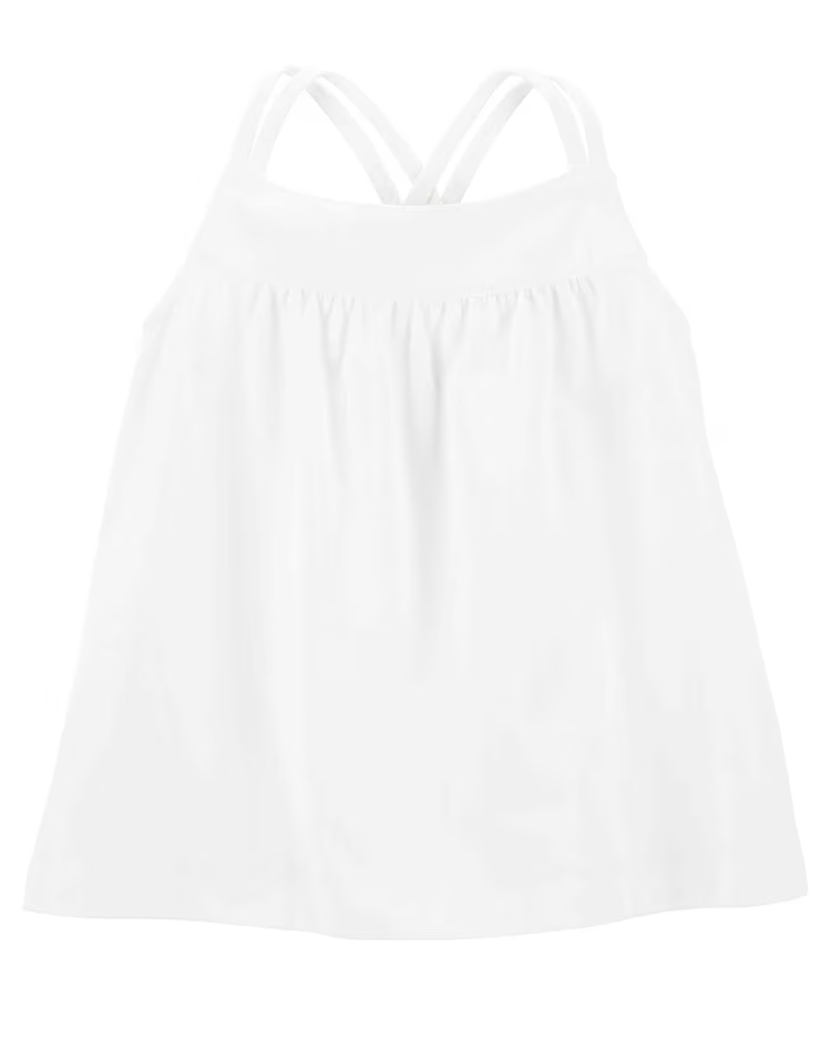 Regata infantil básica com pregas branca |